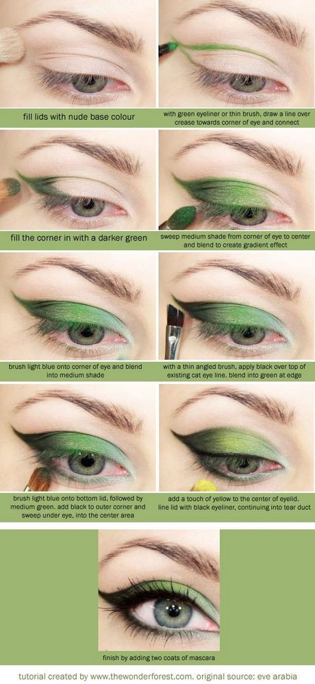 Zöld smink barna szeme bemutató