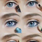 Természetes megjelenésű smink bemutató kék szemekhez